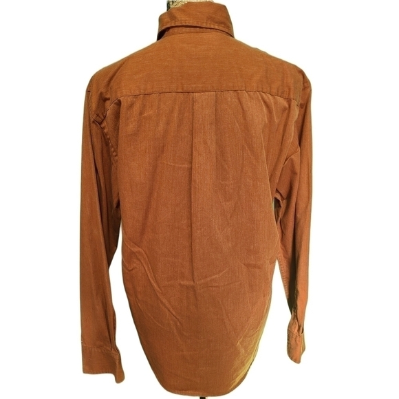 DOCKERS | Orange Long Sleeve Button Down Shirt | Medium - Picture 2 of 3
